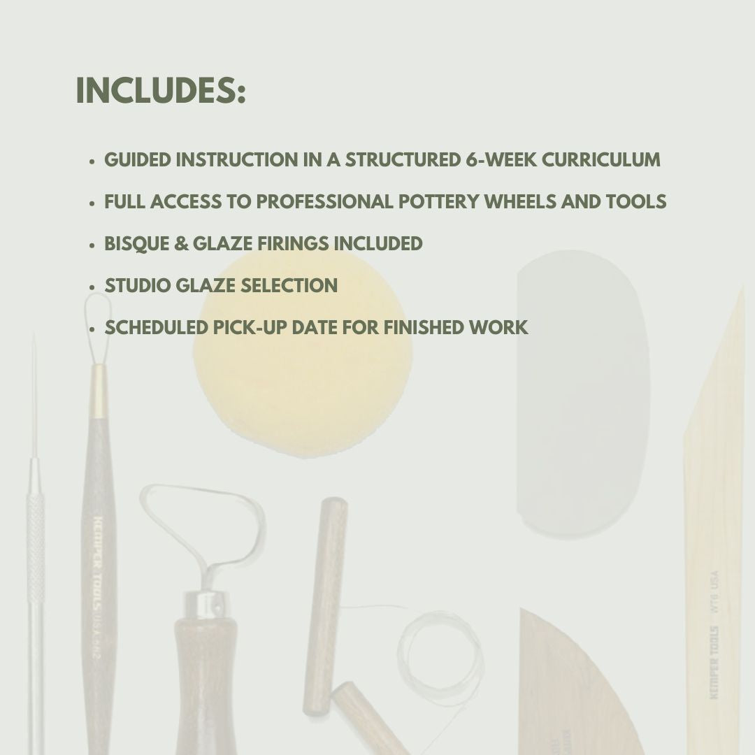 6 Week - Advanced + Intermediate Wheel Throwing Course