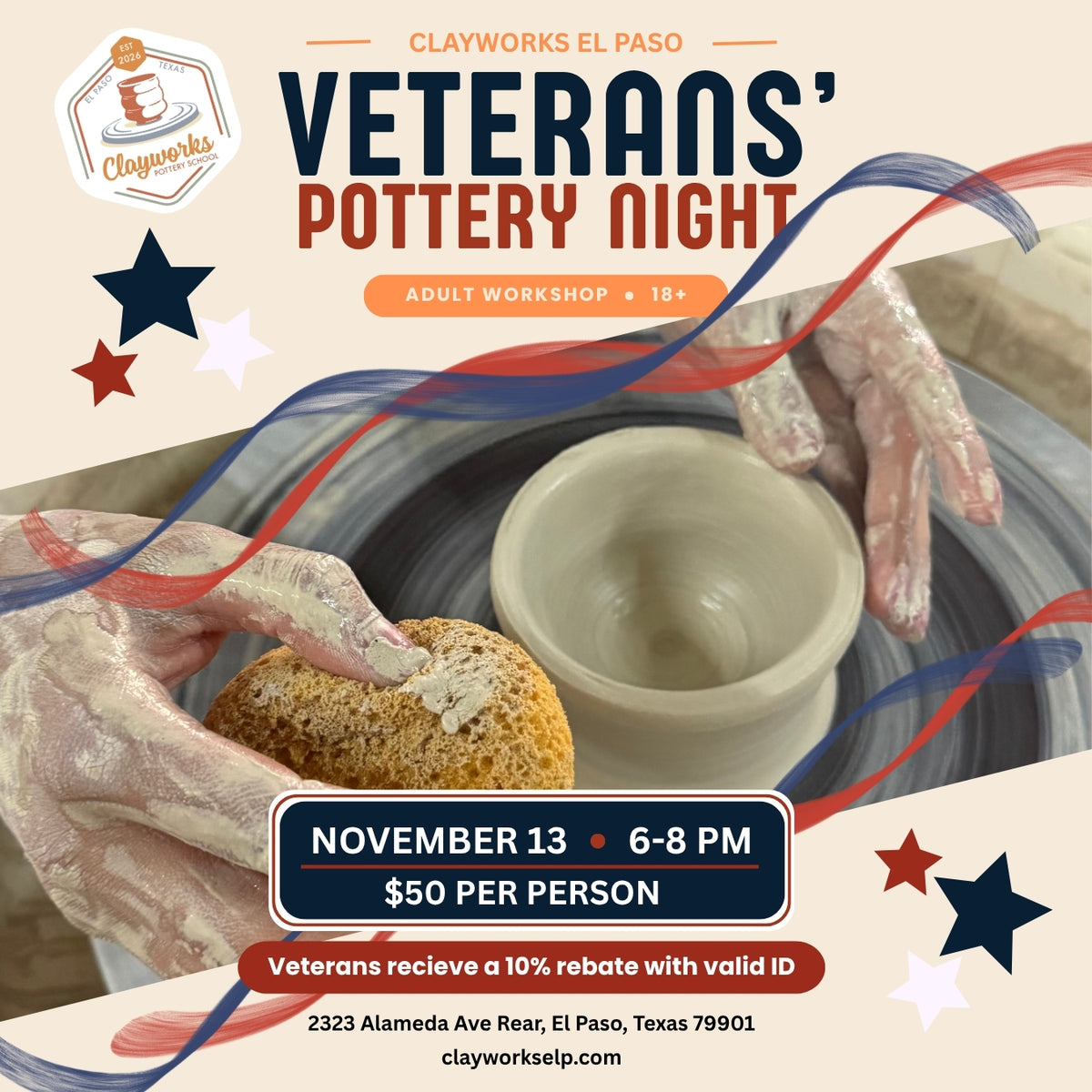 Veterans' Pottery Night Class
