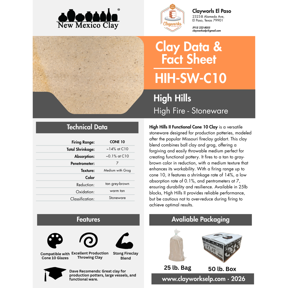 High Hills Clay | NMC